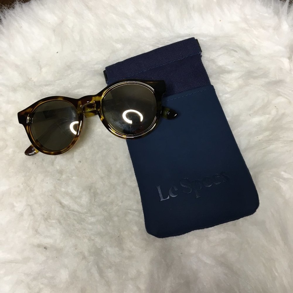 Le Specs Tortoise Shell Reflective Sunglasses